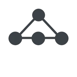 Connected network nodes icon for operator visibility